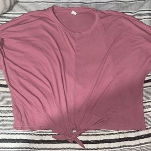 Pink XL Old Navy Top with Tie